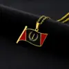 Wholesale Hot Selling 201 Stainless Steel Oil Drop American Black Geometric Pendant Water Plated 18K Real Gold Necklace Unisex Couple Versatile Sweater Chain Accessory