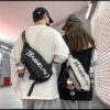 Wholesale Fashion brand messenger bag men's ins Sports waist bag casual fashion shoulder bag female student personality small Cross bag chest bag