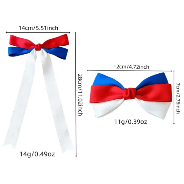 Wholesale Commute Style Bow Tie Hairpin For Women In Red Cloth, Perfect Hair Accessory For Independence Day