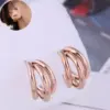 Wholesale 304 Stainless Steel Titanium Steel Circle Electroplated Golden Plated Fashion
