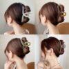 Wholesale Jelly Color Ribbon Cross Shark Clip Women's Simple Back Head Hair Hair Grasp Hair Accessories