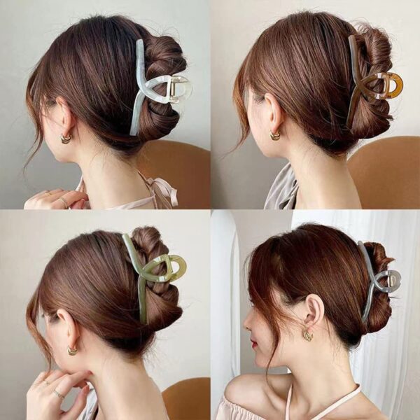 Wholesale Jelly Color Ribbon Cross Shark Clip Women's Simple Back Head Hair Hair Grasp Hair Accessories