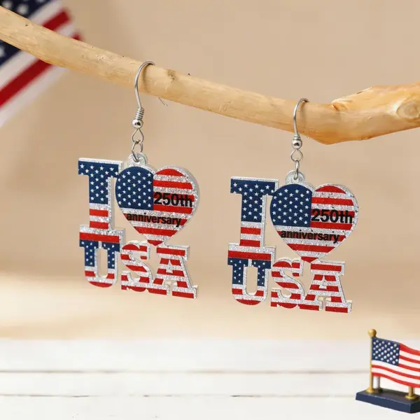 oly-117a04e168de9d62f97d40d6b274c1fe Wholesale Retro Acrylic Waterproof Non Tarnish Earrings With 0.03µm Coating Thickness And Iron Ear Pins, Unisex Design