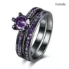 Wholesale Fashionable Couple Ring Set Round Diamond Six Claw Alloy Geometric Pattern Neutral Style For Men And Women