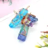 Wholesale Handmade Natural Crystal Column Painted Multi-Color Geometric Pattern Rock Wrapped Life Tree Necklace For Women Tiktok Live Broadcast