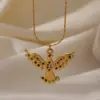 Wholesale Stainless Steel Titanium Alloy Necklace Fashionable Versatile Non-Fading Hot Sale Style Animal Pattern