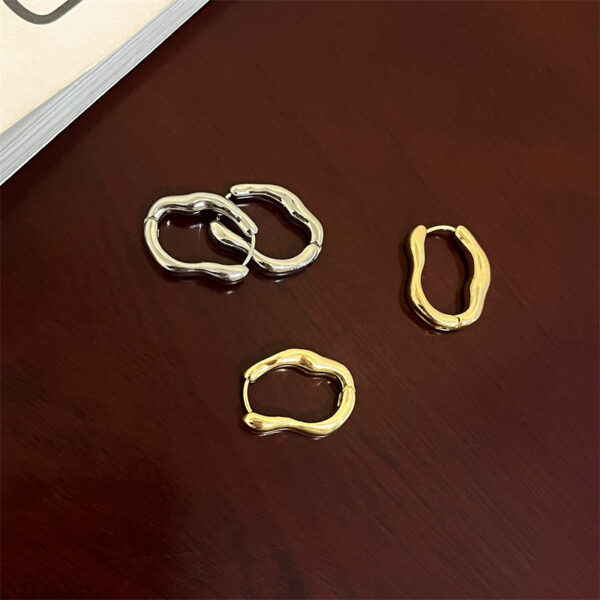 oly-1188e4ecc9a5cb73dc7639a6ba29ed37 Wholesale Irregular Geometric Ear Buckle Women's Fashionable Personalized Design Internet Celebrity Earrings Elegant Simple ins Cold Style Earrings
