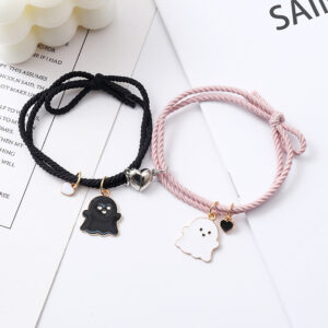 New ghost bracelet "black rope + powder rope]