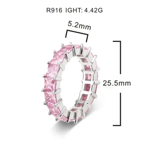 oly-118bf70297cbc75ebe6ca4f19ef670a8 Wholesale Square Claw Setting Ring For Women In Brass With 18K Real Gold Water Plating And Zircon Inlay