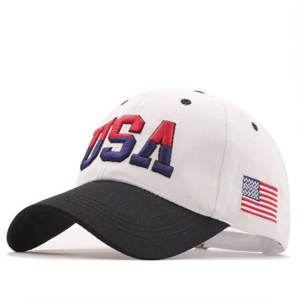 oly-11a2dc4ace8018fc3d1f118604a186cd Wholesale Letter USA Embroidered Baseball Cap Spring and Summer Couple Outdoor Sun Hat Men's and Women's Hat