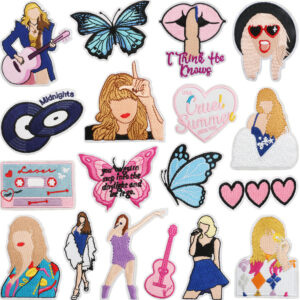 Wholesale Taylor Singer Embroidered Cloth Stickers Album CD Patch Stickers Fashion Queen Computer Embroidered Label Bag Bag Decoration Patch Stickers