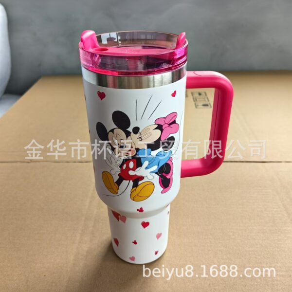 oly-11cfb58902b2c4855fc912592d957c2d Wholesale exclusive stainless steel handle cup cartoon Valentine's Day series 40oz car cup car cold ice bully cup belt