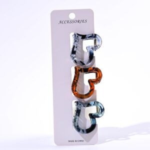 5cm small love transparent model [cyan + light brown + gray] upper card