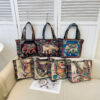 oly-11dc8b4cc5265546b35cd284339efb89 Wholesale Ethnic Style Embroidered Hand Bag Artistic Retro Shoulder Bag Women's Large Capacity Double-sided Embroidered Handbag for Women