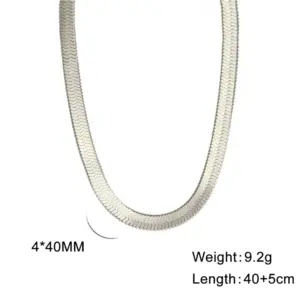 Silver / 4mm Wide / 40 5cm Long