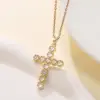 Wholesale Fashionable INS Style Simple Geometric Cross Pendant Necklace Suitable For Women's Daily Wear, Parties, Shopping, Or Dinners