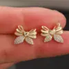 Wholesale Cute Bow Knot Copper Ear Studs