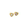 Wholesale PVD Coated Real Gold Plated Heart Shape Titanium Steel Simple Style Waterproof Non Tarnish Ear Studs