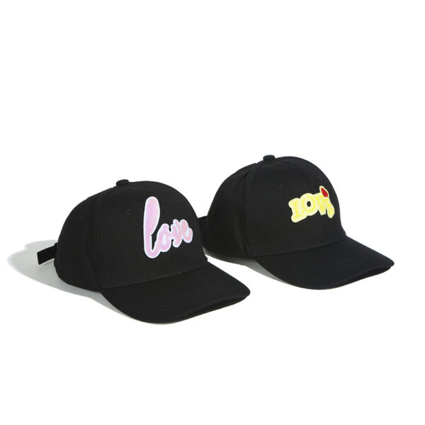 Wholesale Valentine's Day love embroidered sequin decorative baseball cap sun hat soft top sun hat
