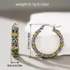 Wholesale Three-dimensional Geometric Earrings For Women In Copper With KC Golden Water Plating And 0.03µm Thickness