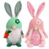 oly-128ec4c62058b78eca7d9c0b44d5f25f Wholesale Easter faceless doll checkered rabbit ears desktop decoration rabbit holiday decorations