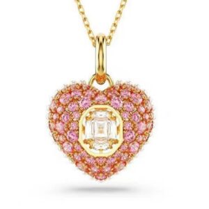 Hollow pink love smart necklace