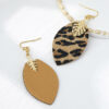 Wholesale leopard leaf earrings fashion simple cold temperament unique high creative sense earrings 4369