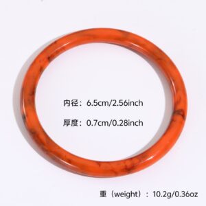 5# bracelet-orange-round-narrow side