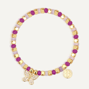 oly-12b876cbcc56ade802aec36613a0ef2a Wholesale B0277 Cross-border European and American Bohemian Butterfly Inlaid Zircon Beads Niche Design Powder Crystal Chalcedony Bracelet