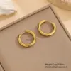 Wholesale 304 Stainless Steel Glass Water Droplets PVD Coated 18K Gold Plated Casual Classic Style Commute Inlay Gold Ear Studs