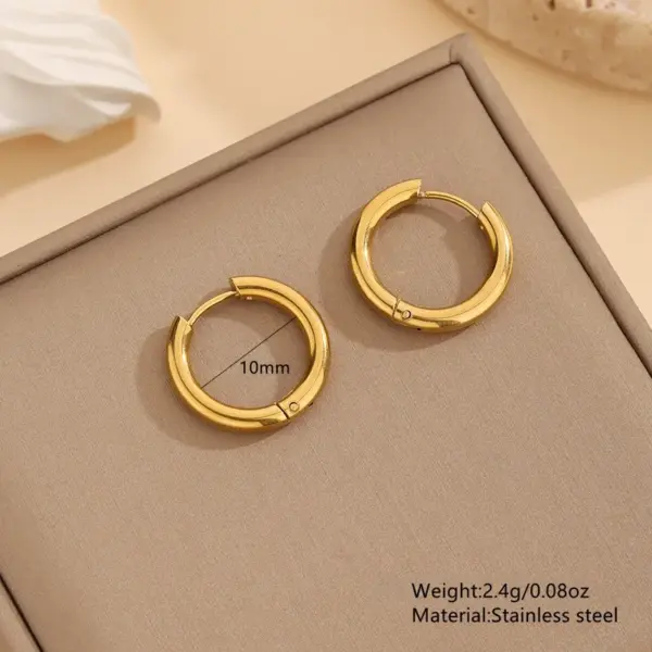 Wholesale 304 Stainless Steel Glass Water Droplets PVD Coated 18K Gold Plated Casual Classic Style Commute Inlay Gold Ear Studs