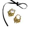 Wholesale 1 Pair Streetwear Bow Knot Copper Hoop Earrings