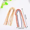 Wholesale National Flag Tassel Earrings In Copper With Golden Plated Water Plating And Rhinestone Inlay, 0.03µm Plating Thickness