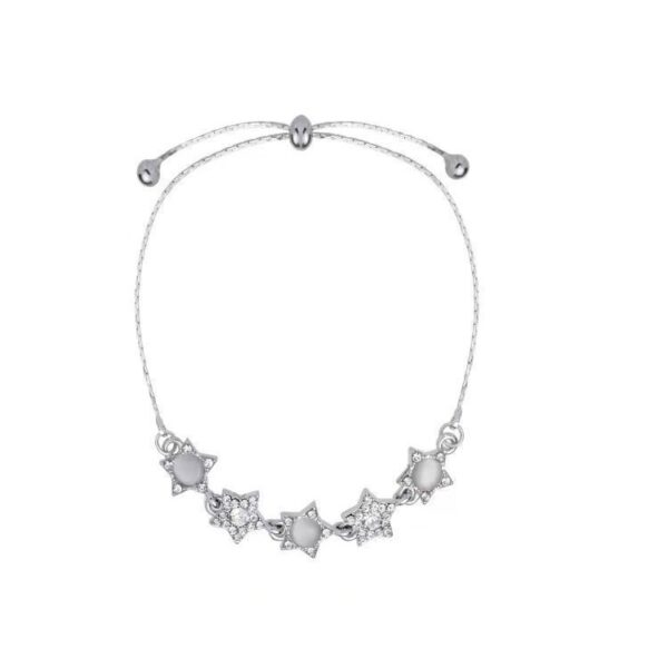 oly-12edb346e1953e301bc52a307fbb3b83 Wholesale Cat's Eye Stone Zircon Star Pull-out Adjustable Bracelet Fashion Light Luxury Bracelet Niche Cold Style Bracelet for Women