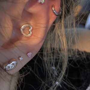 Wholesale 2023 new earrings niche design hot girls trend ins Valentine's Day to send girlfriends solid fat love earrings