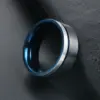 Wholesale Trendy Dual-Color Titanium Steel Ring For Men New New Minimalist Geometric Pattern Fashionable Creative SA1069