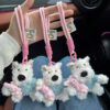 oly-133091761c6a13e1565d17bc1b0db5b9 Wholesale Style West Highland Dog Cute Dog Hanging Ornaments Small Gift Dress Plush Keychain Toy