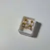 Wholesale PVD Coated 18K Gold Plated Heart Shape Ball 304 Stainless Steel Sweet Waterproof Non Tarnish Cartilage Earrings