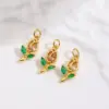 oly-1347036b14efd0a1b7cd31a4f62551dc Wholesale Copper Platinum Plated Smooth Zircon Rose Flower Tulip Pendant DIY Jewelry Hanging Bracelet Earring Accessories Chain Spacer Princess Style Gorgeous Cute Pastoral Romantic