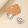 oly-135d71f23ecdec9a77071706377545e1 Wholesale 1 Pair of French-Style Vintage Fashion Exaggerated Earrings, Metal Sweet and Cute Heart-Shaped Stud Earrings for Women