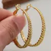 Wholesale Three-dimensional Geometric Earrings For Women In Copper With KC Golden Water Plating And 0.03µm Thick Coating