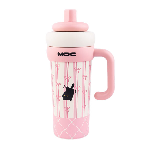 Wholesale  Liner for Girls  Ice Cup Large Capacity Water Cup Big Mac Ton Straw Insulated Cup