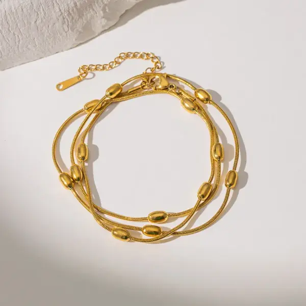 oly-13a811a77ccba9e3c201d69be928c9e4 Wholesale PVD Coated Real Gold Plated Solid Color 304 Stainless Steel Simple Style Waterproof Non Tarnish Bracelets Necklace