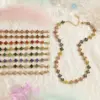 Wholesale Four Leaf Clover Necklace With Claw Setting, 18K Gold Plated 304 Stainless Steel, Rhinestones On Beaded Chain
