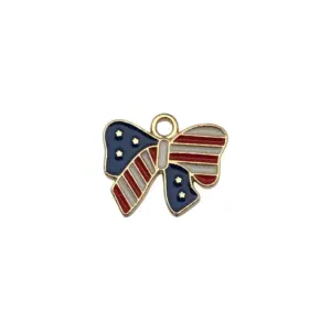 1 American Flag Bow 16x13mm-0.9g