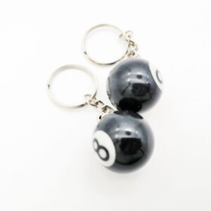 Black 8 key ring