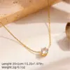 Wholesale PVD Coated Real Gold Plated 18K Gold Round Titanium Steel Simple Style Waterproof Non Tarnish Titanium Steel Necklace