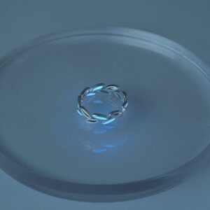 Blue light leaf ring (without gift box)