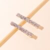Wholesale Simple and Fashionable One-word Duckbill Clip Internet Popular Full Diamond Super Flash Bangs Side Clip Hair Accessories Hair Clip
