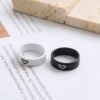 Wholesale minimalist couple rings, unisex matching rings, heart-shaped couple rings, Valentine's Day gift.